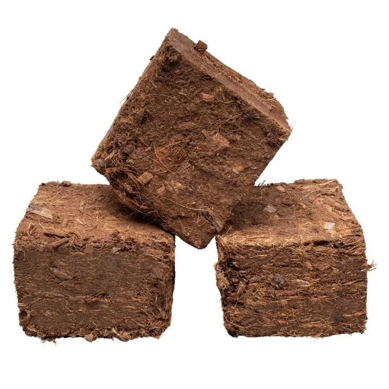Gros plan sur des briquettes brunes
