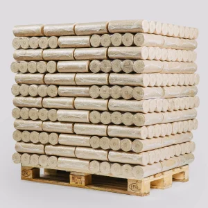 Palette de briquettes cylindriques