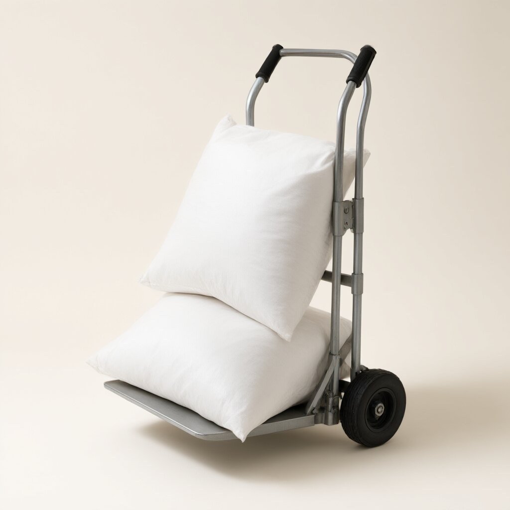 Carrello pieghevole con sacchi di pellet
