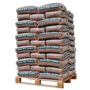 Palette de sacs de granulés Valboval